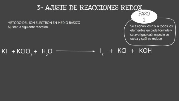Ajuste de reacciones REDOX medio básico